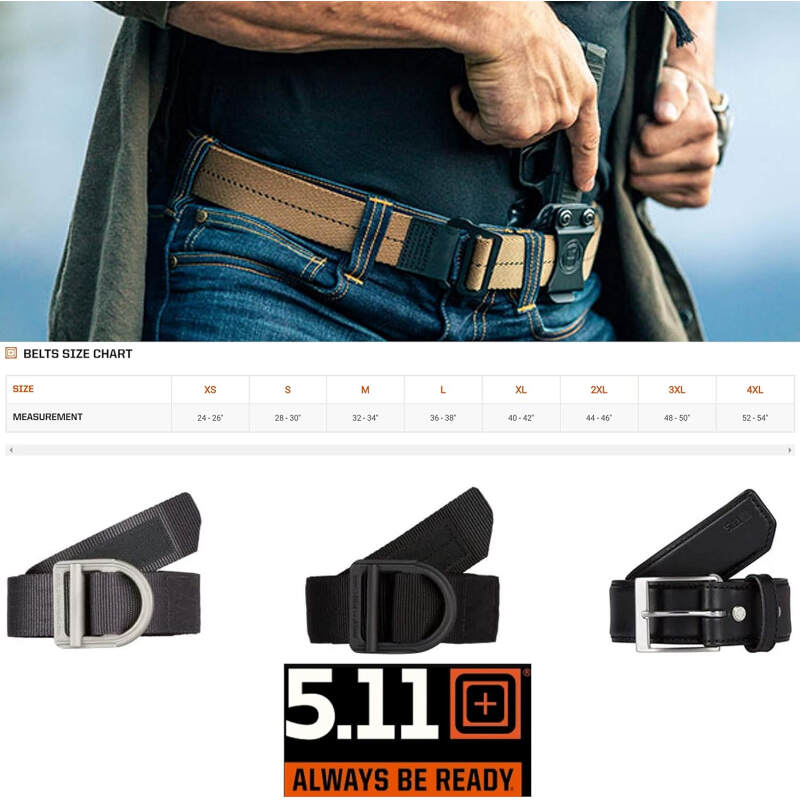 5.11 Tactical Men's 1.5-Inch Convertible TDU Belt, Nylon Webbing, Fade-and Fray-Resistant, Style 59551 - Image 5