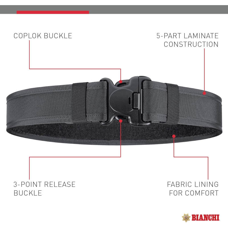 Bianchi Accumold 7200 Black Nylon Duty Belt - Image 3