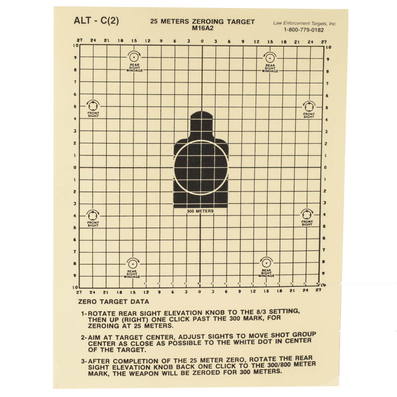 Action Tgt 25 Meters Dod M16a2 100pk